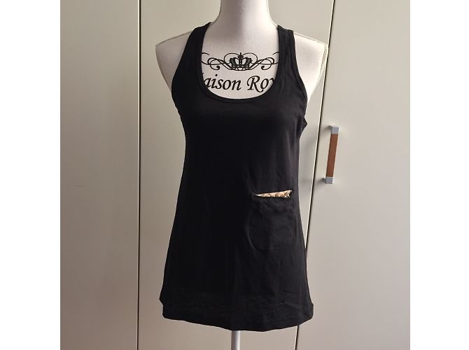 Top sin mangas Carven de algodón negro Talla M - vista 9