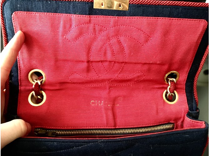 Chanel Handtasche Rot Blau - Ansicht 10