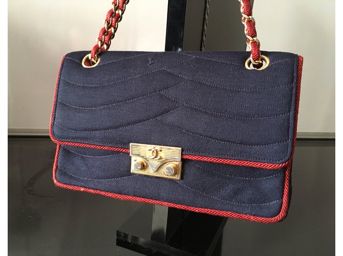 Chanel Handtasche Rot Blau - Ansicht 3