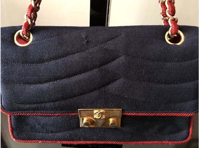 Chanel Handtasche Rot Blau - Ansicht 5