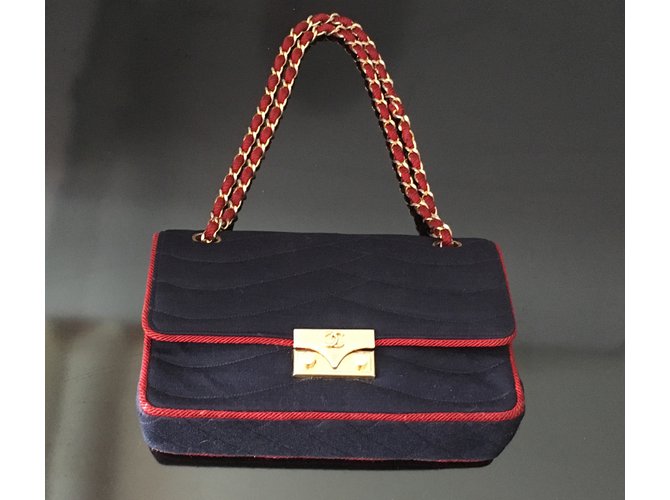 Chanel Handtasche Rot Blau - Ansicht 6