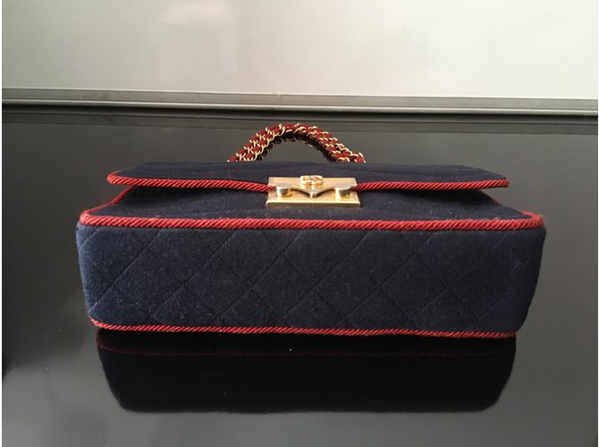 Chanel Handtasche Rot Blau - Ansicht 7