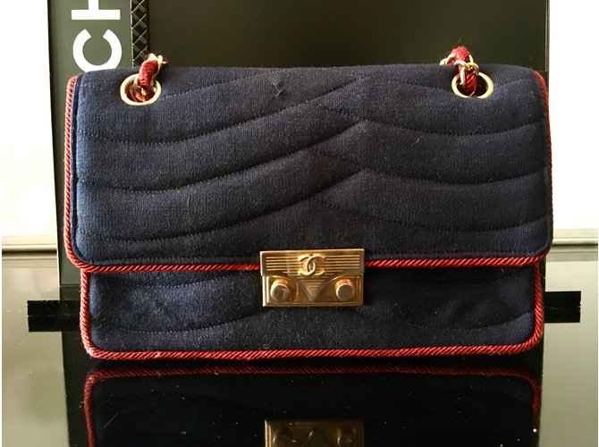 Chanel Handtasche Rot Blau - Ansicht 8