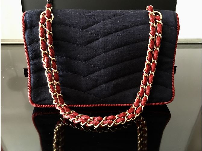 Chanel Handtasche Rot Blau - Ansicht 9