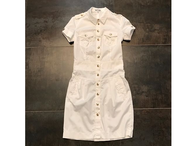 Autre Marque Vestido de algodón blanco WHO * S WHO - vista 8