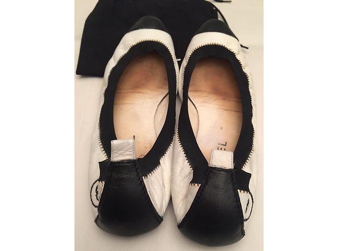 Chanel Bailarinas Negro Blanco - vista 5