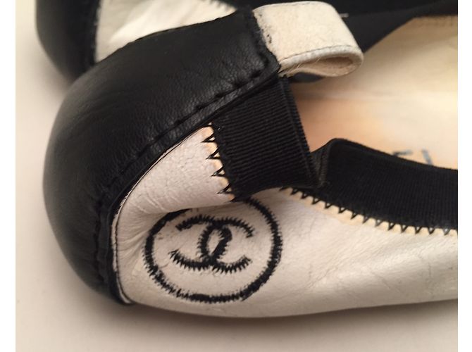 Chanel Bailarinas Negro Blanco - vista 7