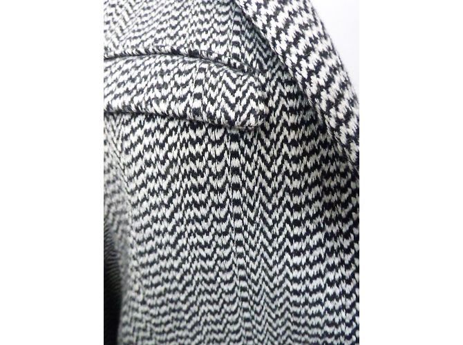 Kenzo White Noise Oversize Blazer aus Wolle Schwarz Weiß - Ansicht 5