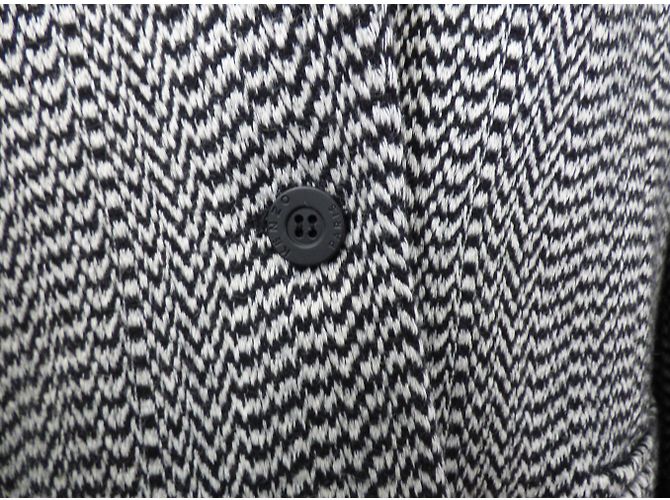 Kenzo White Noise Oversize Blazer aus Wolle Schwarz Weiß - Ansicht 6
