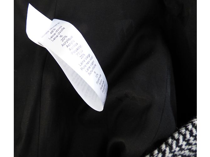 Kenzo White Noise Oversize Blazer aus Wolle Schwarz Weiß - Ansicht 8