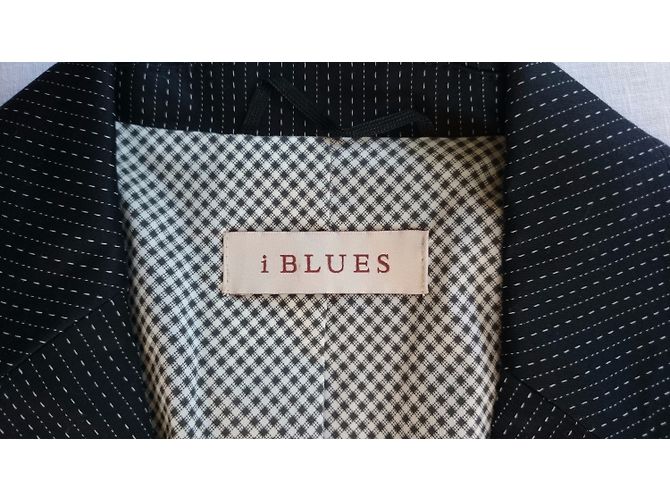 Autre Marque Chaqueta de algodón negra con finas líneas blancas punteadas Negro - vista 5