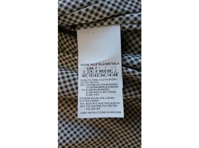 Autre Marque Chaqueta de algodón negra con finas líneas blancas punteadas Negro - vista 7