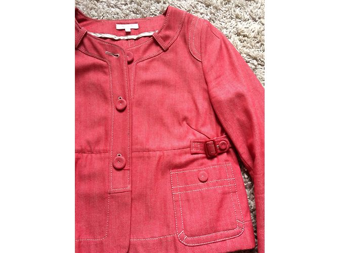 Chaqueta corta de algodón roja Paule Ka - vista 4