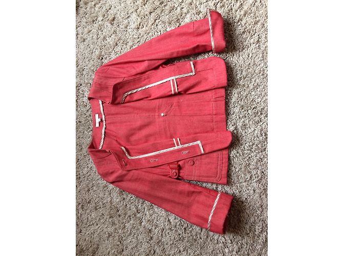 Chaqueta corta de algodón roja Paule Ka - vista 9