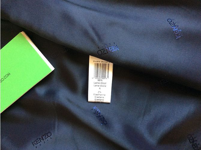 Falda Kenzo de lana negra talla 38 Negro - vista 10