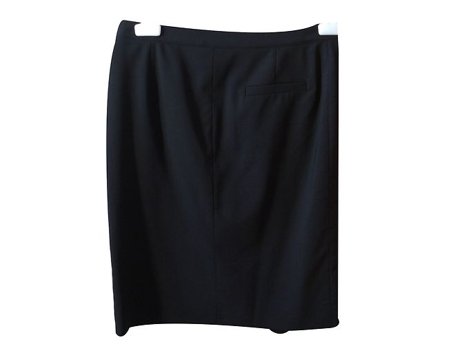 Falda Kenzo de lana negra talla 38 Negro - vista 2