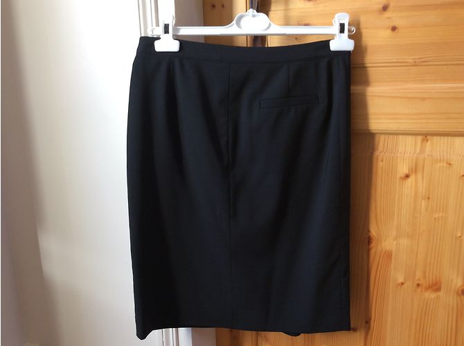 Falda Kenzo de lana negra talla 38 Negro - vista 4