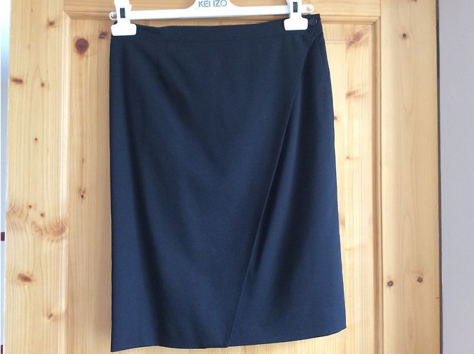 Falda Kenzo de lana negra talla 38 Negro - vista 5