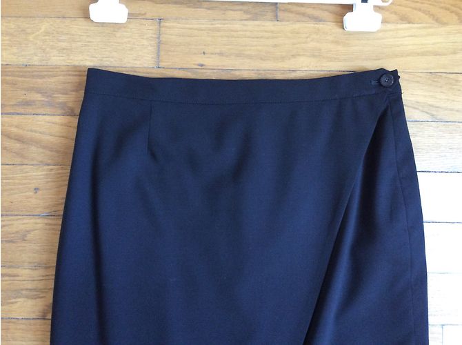 Falda Kenzo de lana negra talla 38 Negro - vista 7