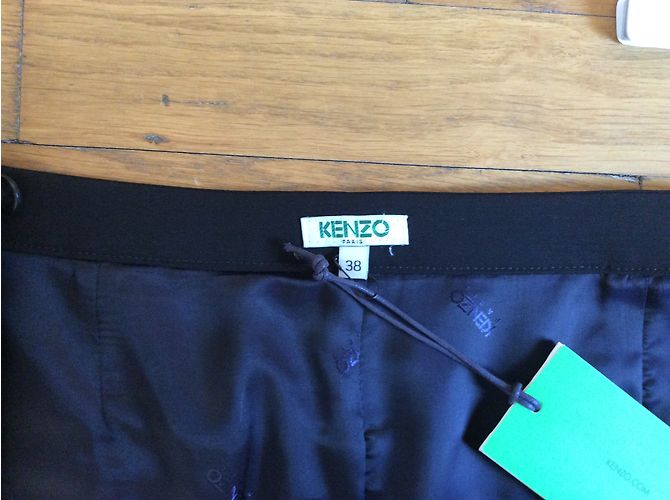 Falda Kenzo de lana negra talla 38 Negro - vista 9
