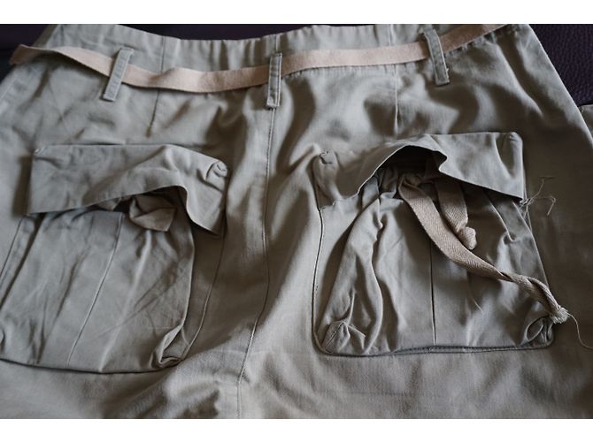 Gonna dritta Isabel Marant in cotone kaki Cachi - vista 7