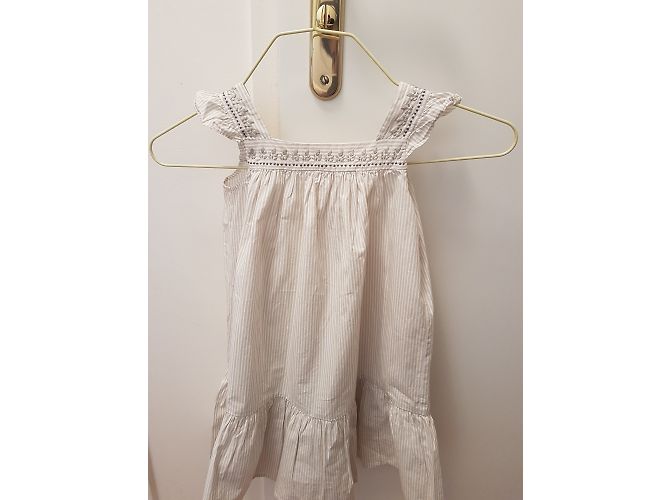 Bonpoint Sommerkleid Beige Baumwolle 3 Jahre - Ansicht 3