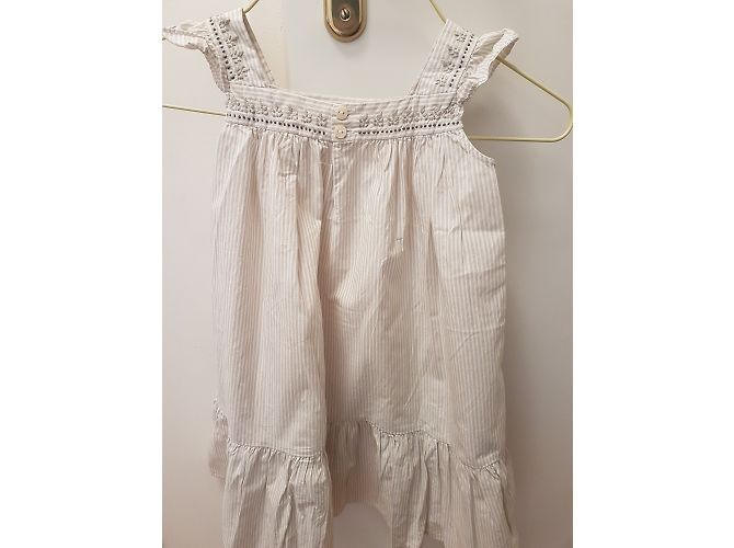 Bonpoint Sommerkleid Beige Baumwolle 3 Jahre - Ansicht 4