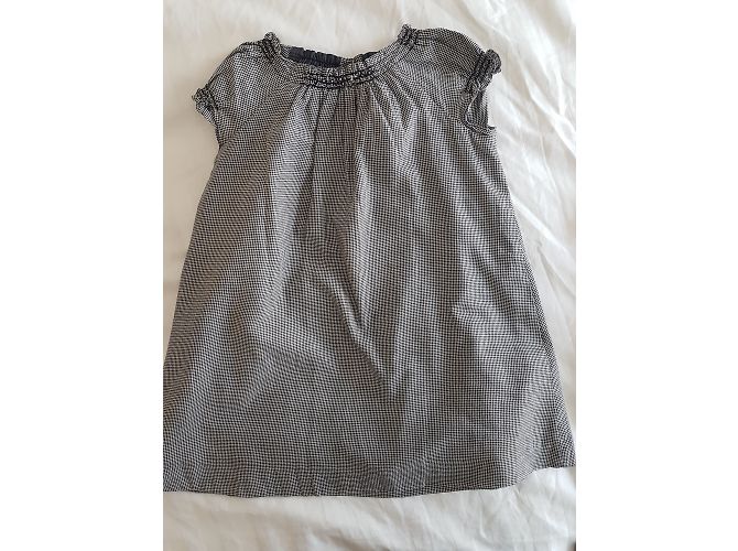 Bonpoint Kleid aus Baumwolle schwarz weiß 2 Jahre - Ansicht 3