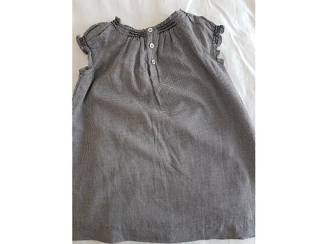 Bonpoint Kleid aus Baumwolle schwarz weiß 2 Jahre - Ansicht 4
