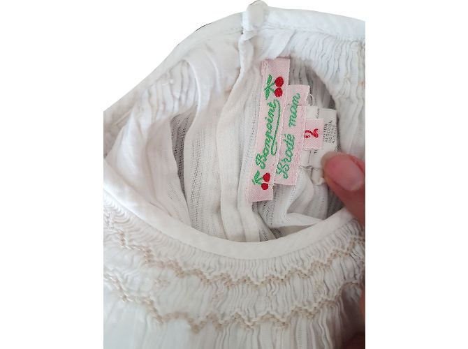 Camicetta Bonpoint Bianca in Cotone 2 Anni Bianco - vista 2