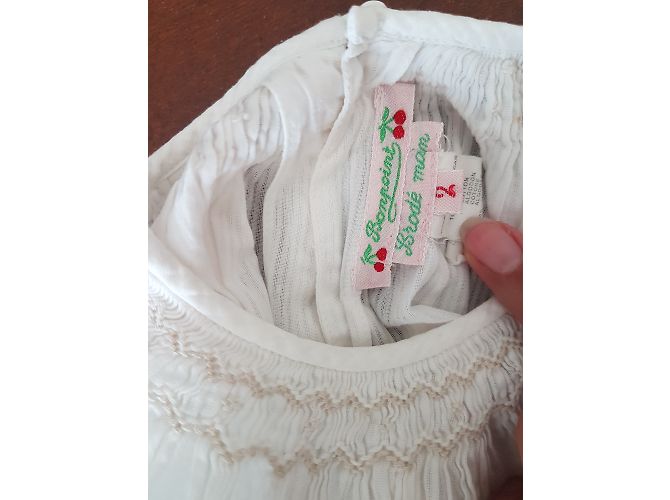 Camicetta Bonpoint Bianca in Cotone 2 Anni Bianco - vista 5