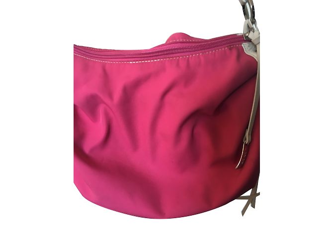Borsa Lancel Siren rosa in tela e pelle bianca - vista 2