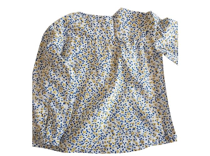 Camicetta floreale Massimo Dutti in cotone 3-4 anni Bianco Blu Giallo - vista 2