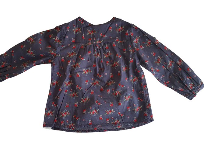 Camicetta floreale Massimo Dutti in cotone rossa e viola 2 anni Rosso Porpora - vista 2