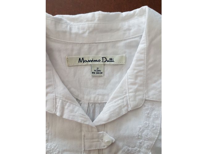Camicetta in cotone bianca Massimo Dutti 2 anni Bianco - vista 3