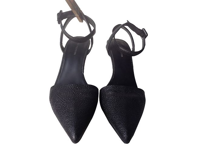 Décolleté Alexander Wang in pelle nera 9cm Nero - vista 2