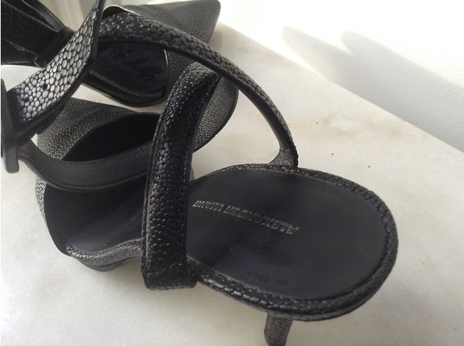 Décolleté Alexander Wang in pelle nera 9cm Nero - vista 6