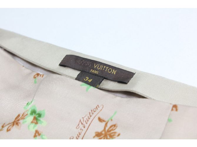 Saia Louis Vuitton Bege Algodão Viscose Poliamida Tamanho 34 - vista 7