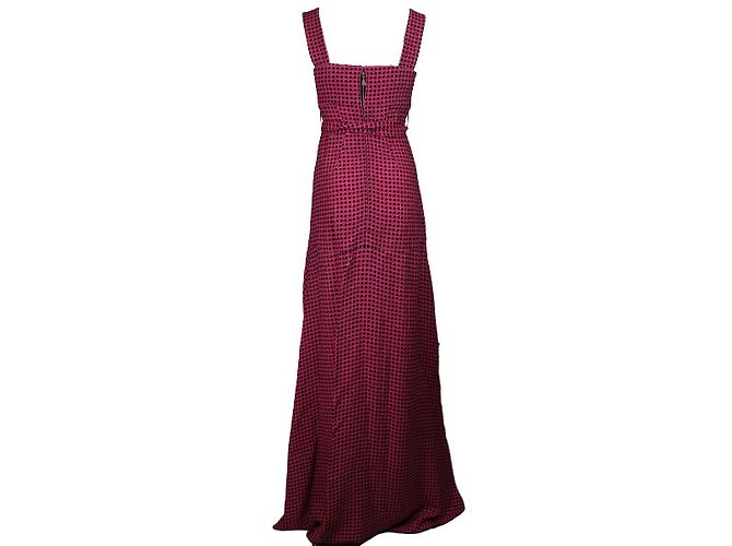 Vestido Louis Vuitton Sin Mangas con Estampado Gráfico Negro Rosa - vista 2