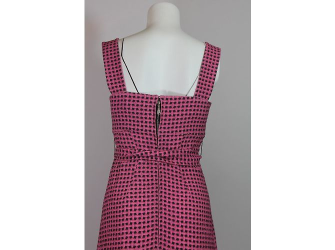 Vestido Louis Vuitton Sin Mangas con Estampado Gráfico Negro Rosa - vista 3