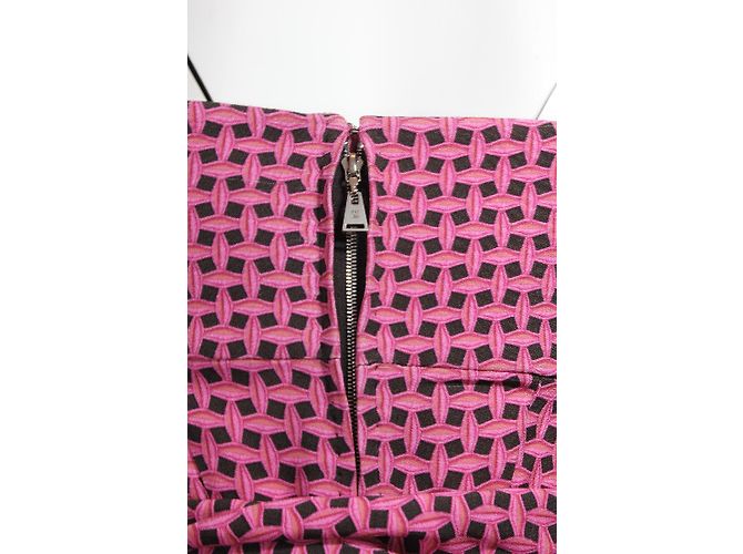 Vestido Louis Vuitton Sin Mangas con Estampado Gráfico Negro Rosa - vista 4
