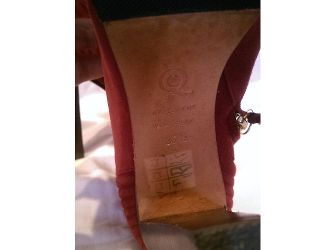 Stivaletti Alexander McQueen Borgogna Pelle e Scamosciata 37.5 Bordò - vista 7