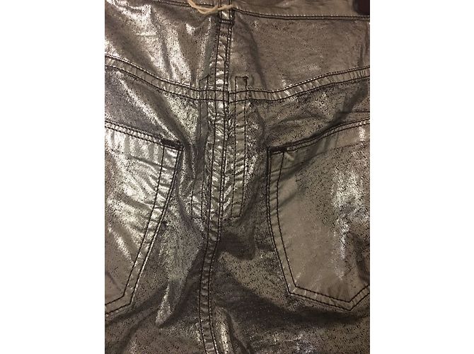 Rick Owens silver denim - view 4