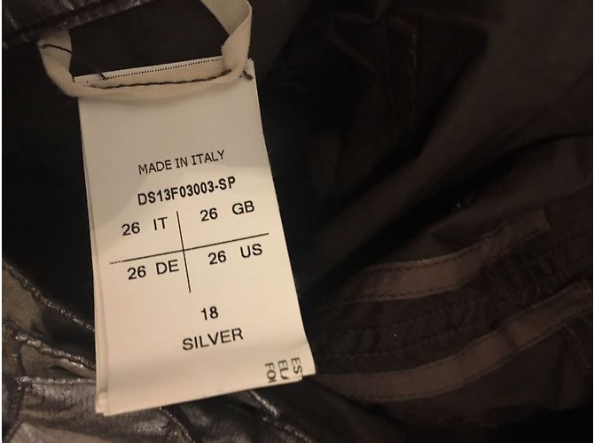 Rick Owens silver denim - view 6