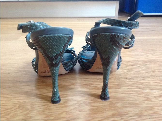 Ermanno Scervino Pumps aus blauem exotischem Pythonleder Größe 37 - Ansicht 4