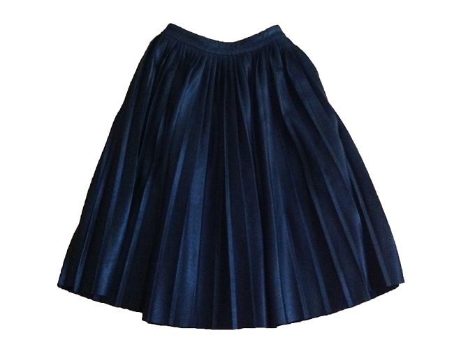 Falda longuette Asos de imitación cuero negra plisada Negro - vista 2