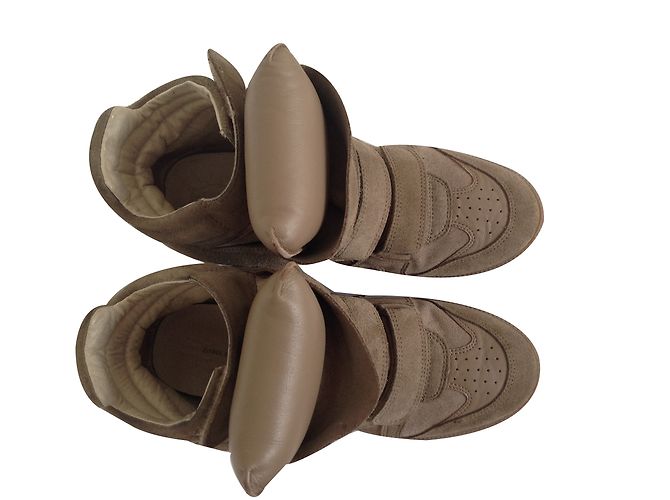 Isabel Marant Bekett Sneaker Leder Taupe - Ansicht 2