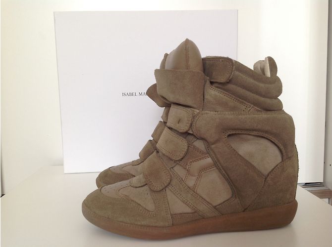 Isabel Marant Bekett Sneaker Leder Taupe - Ansicht 3