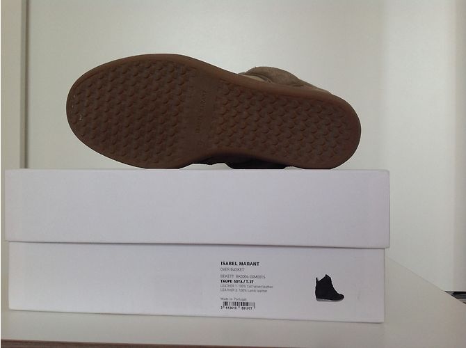 Isabel Marant Bekett Sneaker Leder Taupe - Ansicht 4