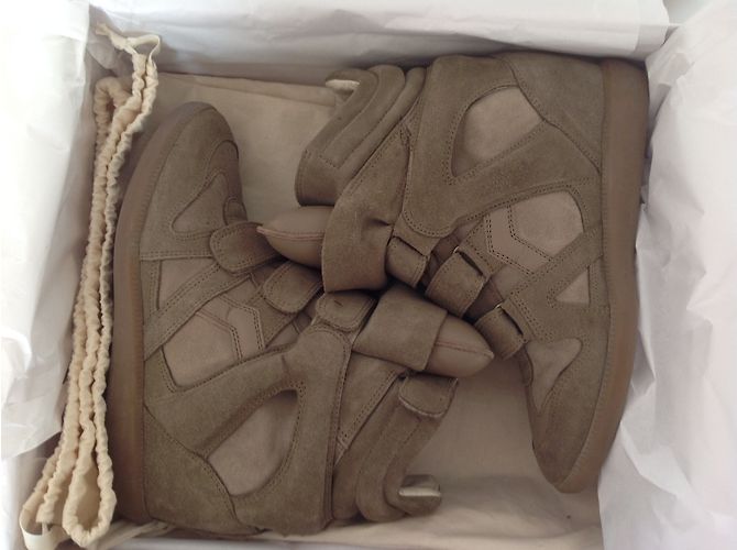 Isabel Marant Bekett Sneaker Leder Taupe - Ansicht 5